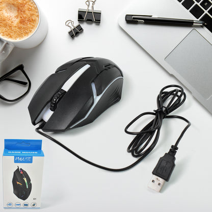 Usb Wired Mouse Design Gaming Mouse  (1 Pc)