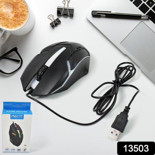 Usb Wired Mouse Design Gaming Mouse  (1 Pc)
